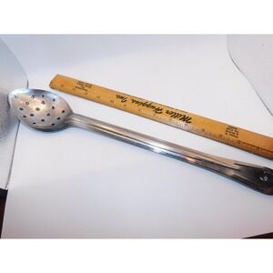 Set of 4 Vollrath Stainless Steel 16" Restaurant Slotted Spoons